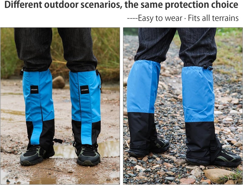 Wind Tour Winter Snow Gaiters for Hiking - Waterproof Ankle Covers for Snow Trekking, Skiing - Universal Fit Men Women - Image 3